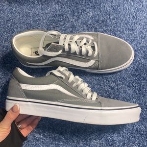 Vans grey canvas low tops men size 9